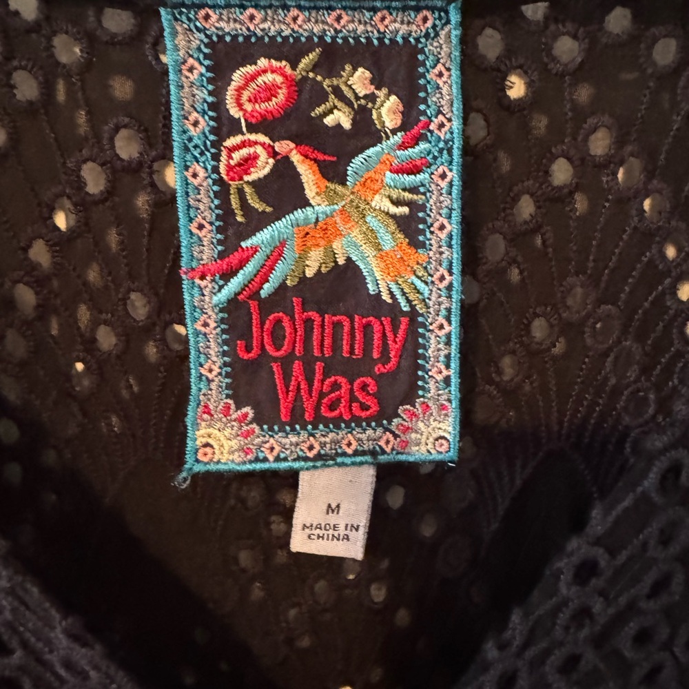 Johnny Was Black Eyelet Dress - Picture 2 of 4